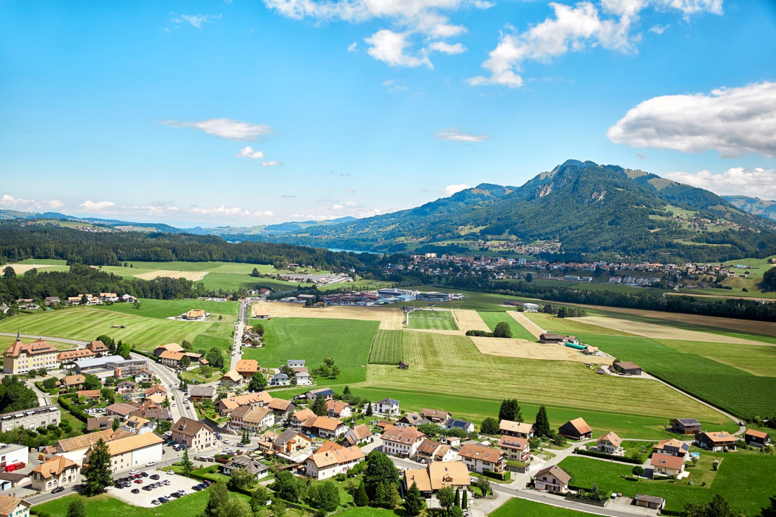 Panoramic view of Gruyere, Switzerland